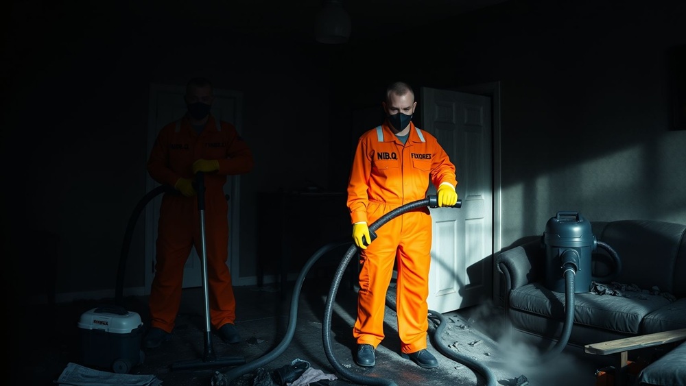 Limpieza post incendio en Cambrils