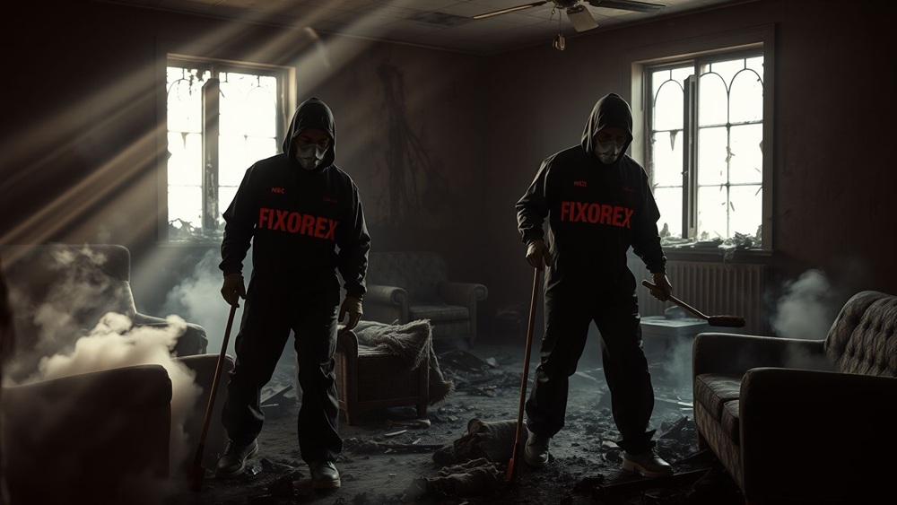 Limpieza post incendio en Castelldefels