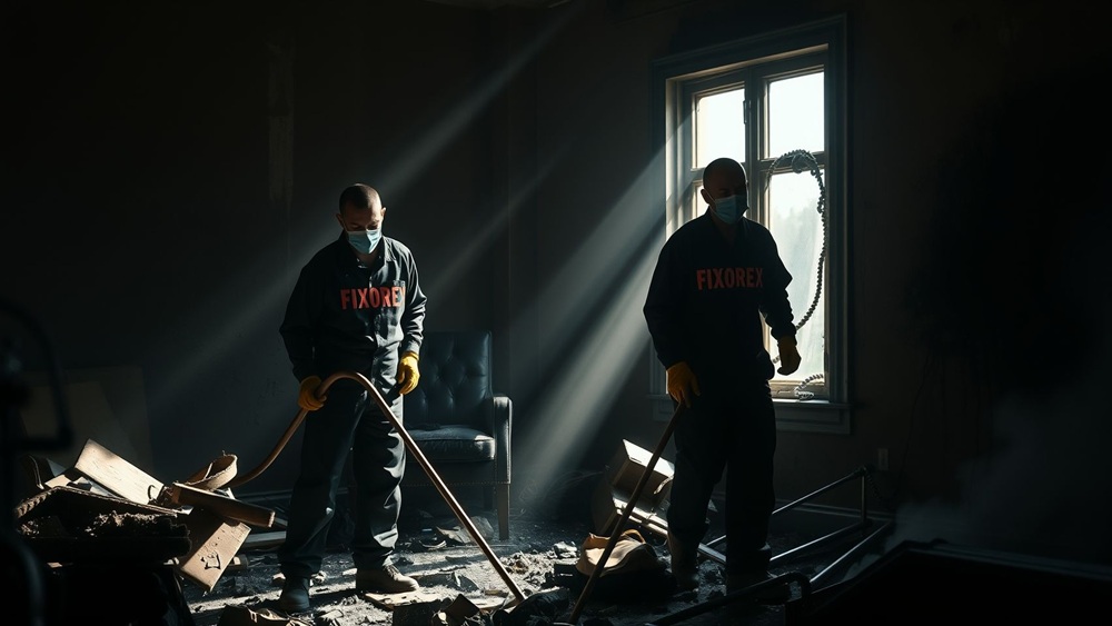 Limpieza post incendio en Cerdanyola del Vallès
