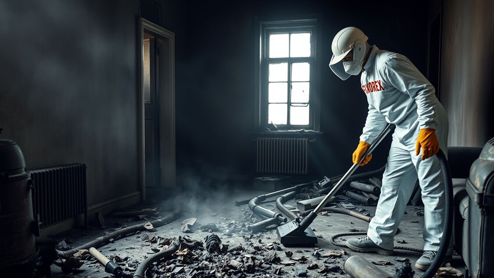 Limpieza post incendio en Figueres