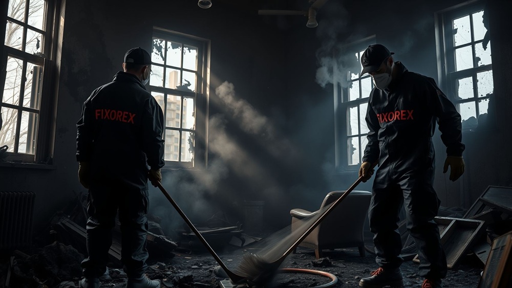 Limpieza post incendio en Granollers