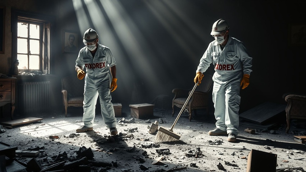 Limpieza post incendio en Mataró