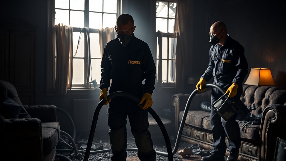 Limpieza post incendio en Montcada i Reixac