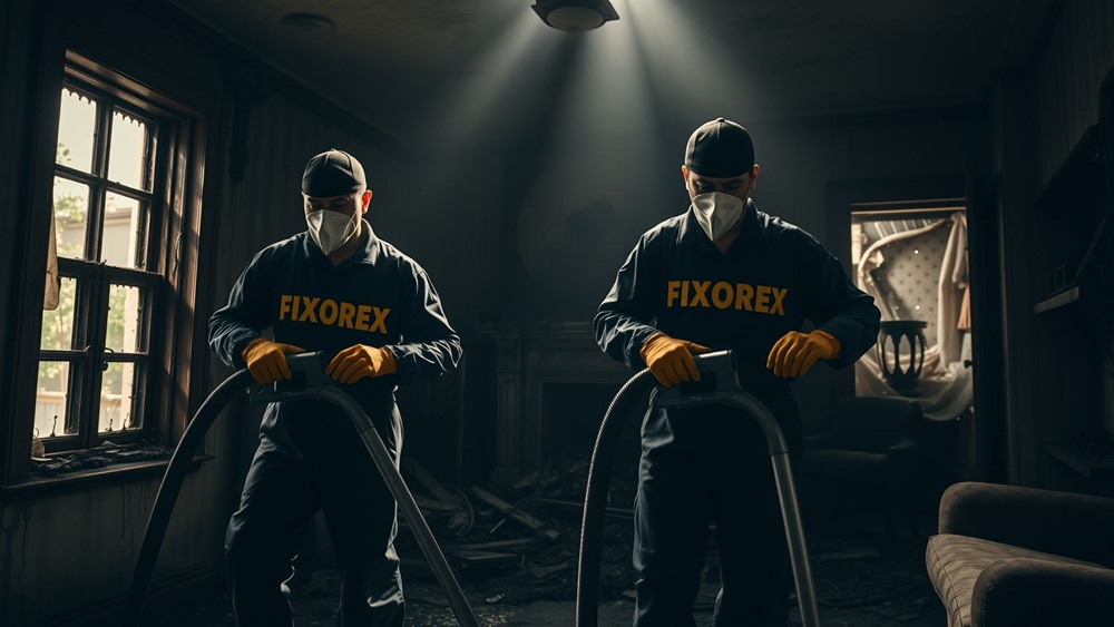 Limpieza post incendio en Olot