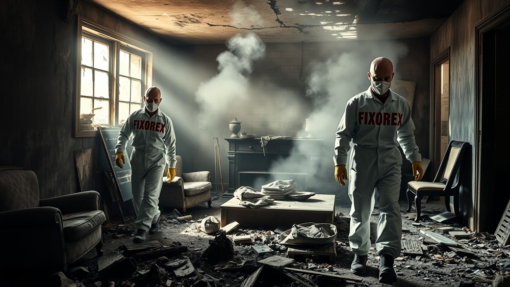 Limpieza post incendio en Reus