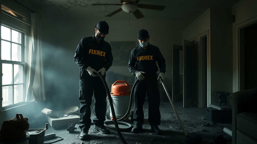 Limpieza post incendio en Sant Adrià de Besòs