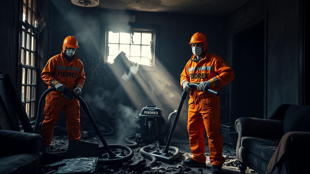 Limpieza post incendio en Sant Vicenç dels Horts