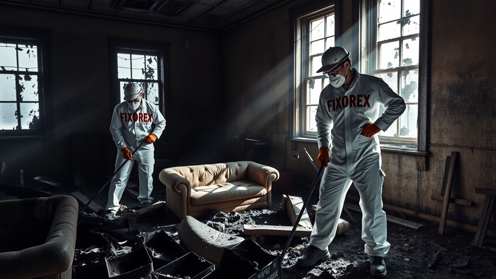 Limpieza post incendio en Tarragona