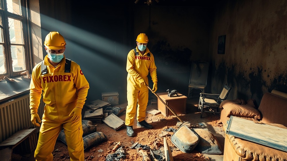 Limpieza post incendio en Viladecans