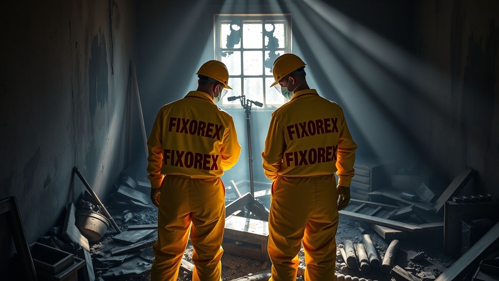 Limpieza post incendio en Vilanova i la Geltrú